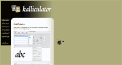 Desktop Screenshot of kalliculator.com